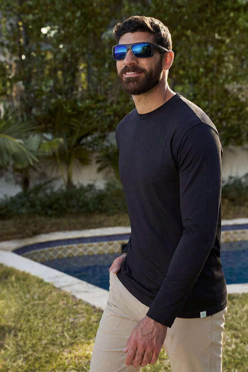 Men's Morada Everyday Long Sleeve T-Shirt Pima Sol | Black