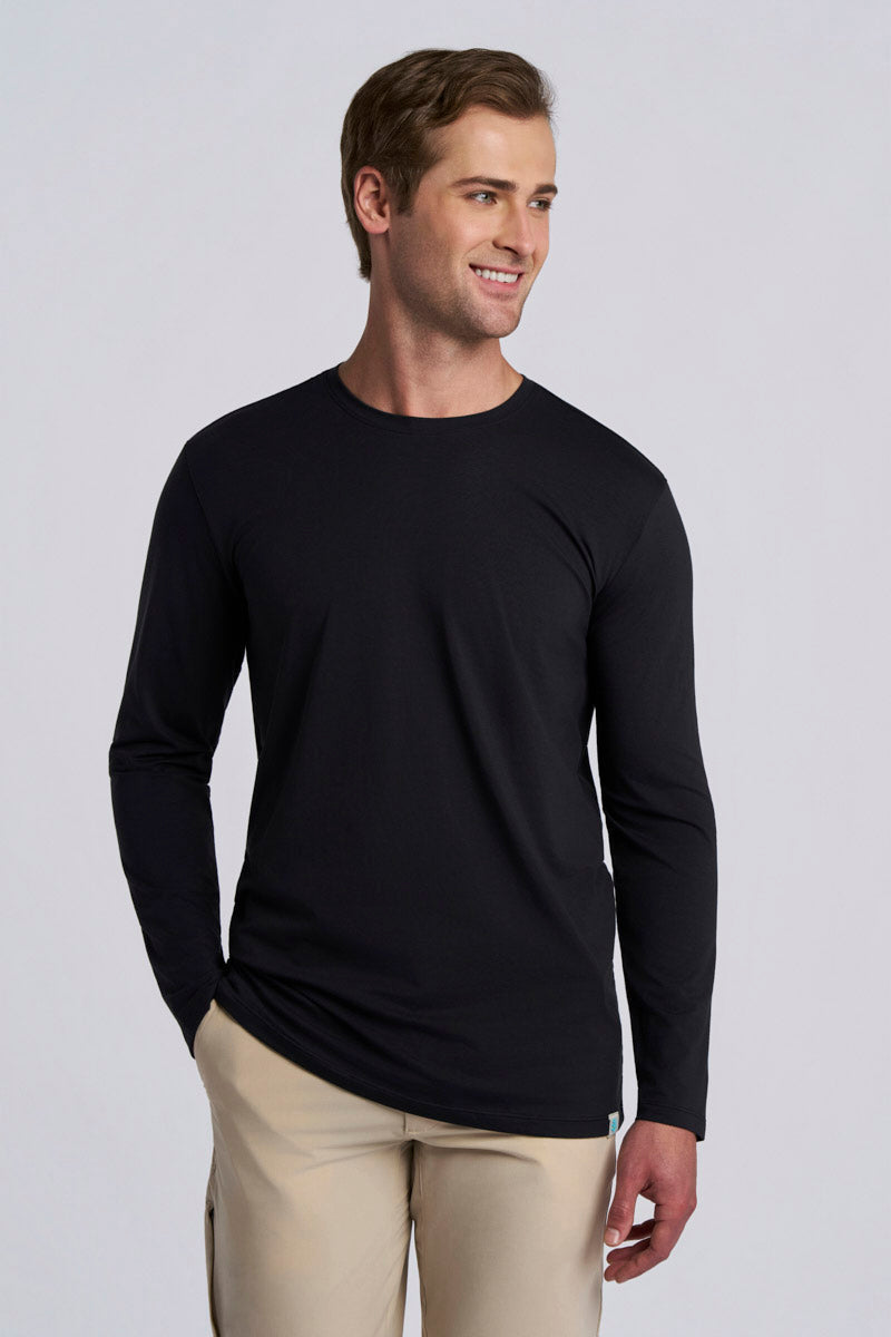 Men's Morada Everyday Long Sleeve T-Shirt Pima Sol | Black