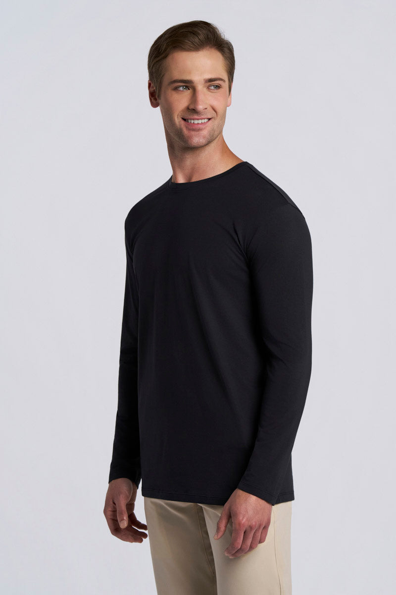 Men's Morada Everyday Long Sleeve T-Shirt Pima Sol | Black