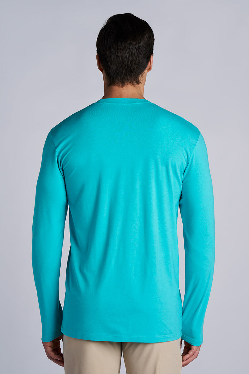 Men's Morada Everyday Long Sleeve T-Shirt | Coolibar Blue