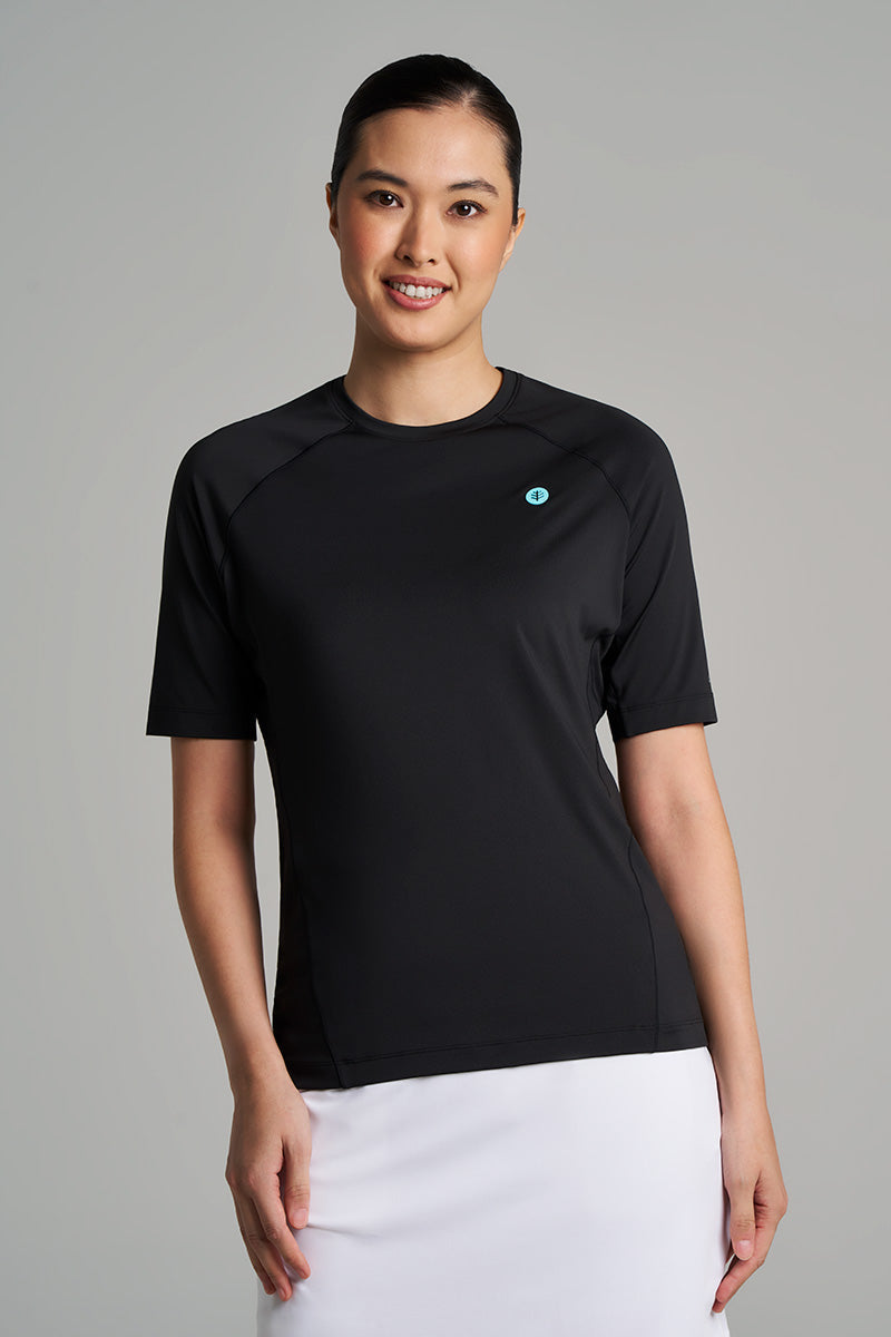 Women's Devi Short Sleeve Fitness Shirt | Black