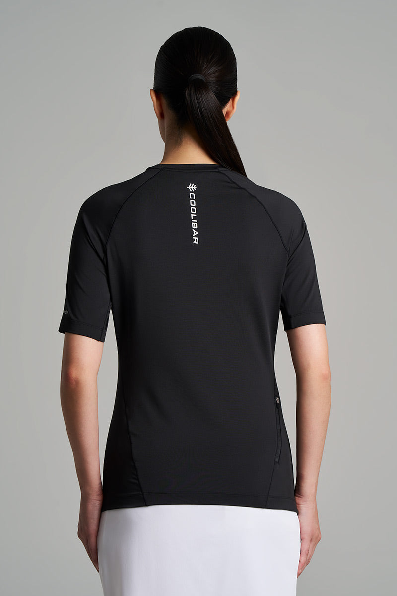 Women's Devi Short Sleeve Fitness Shirt | Black