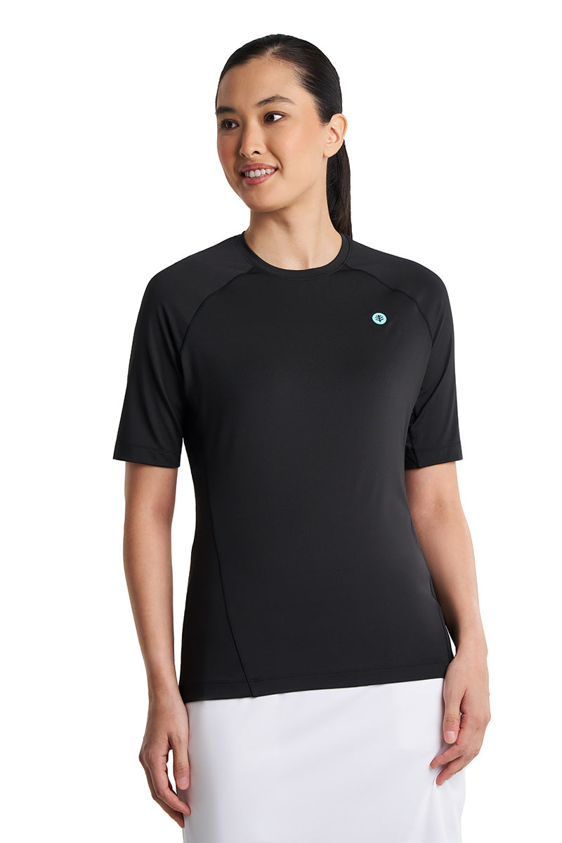 Women's Devi Short Sleeve Fitness Shirt | Black