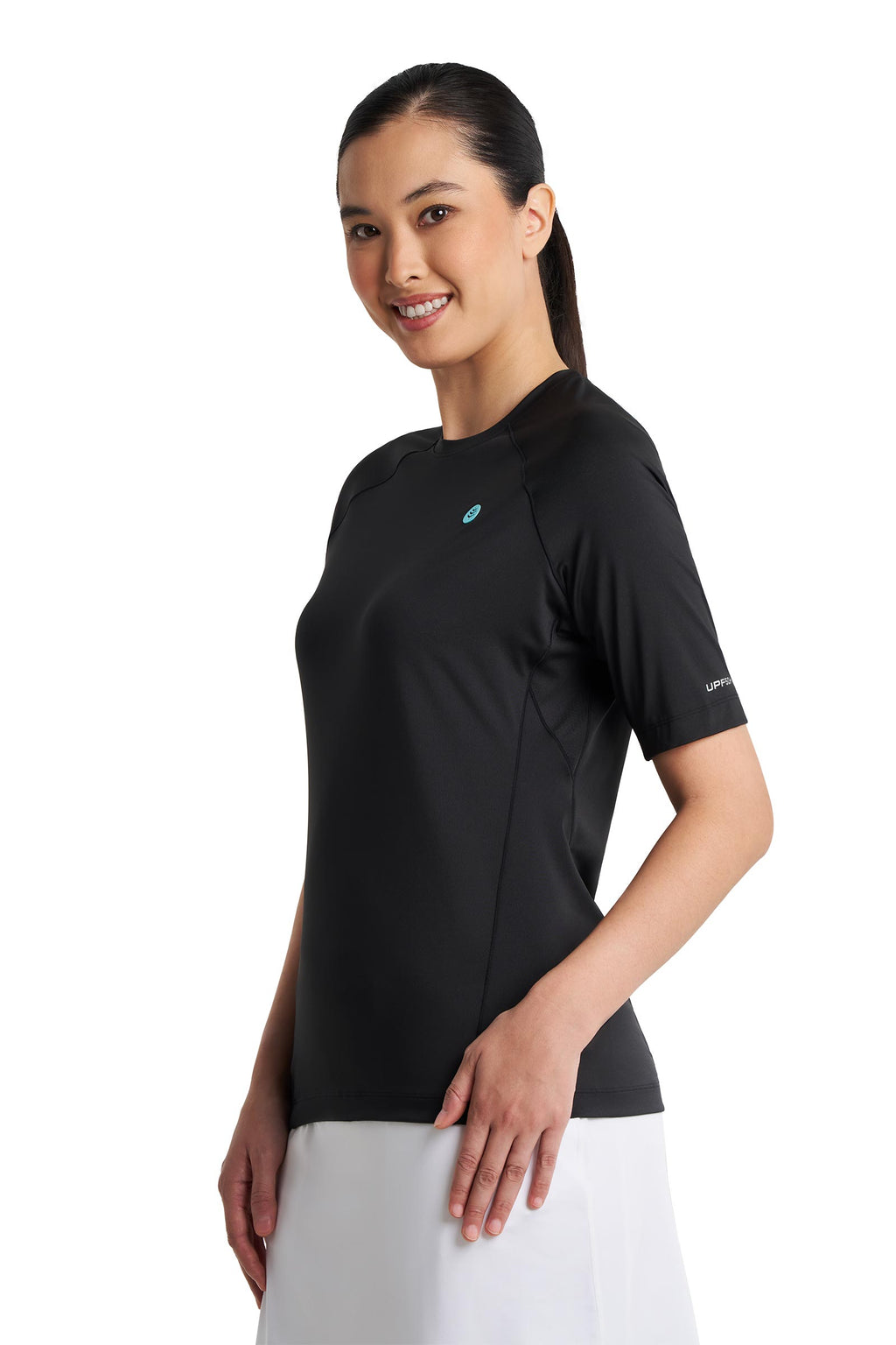 Women's Devi Short Sleeve Fitness Shirt | Black