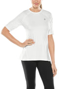 Women's Devi Short Sleeve Fitness Shirt | White