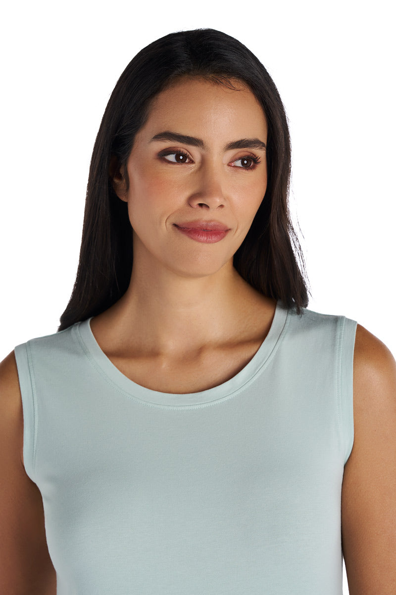 Women's Morada Everyday Basic Tank | Misty Aqua