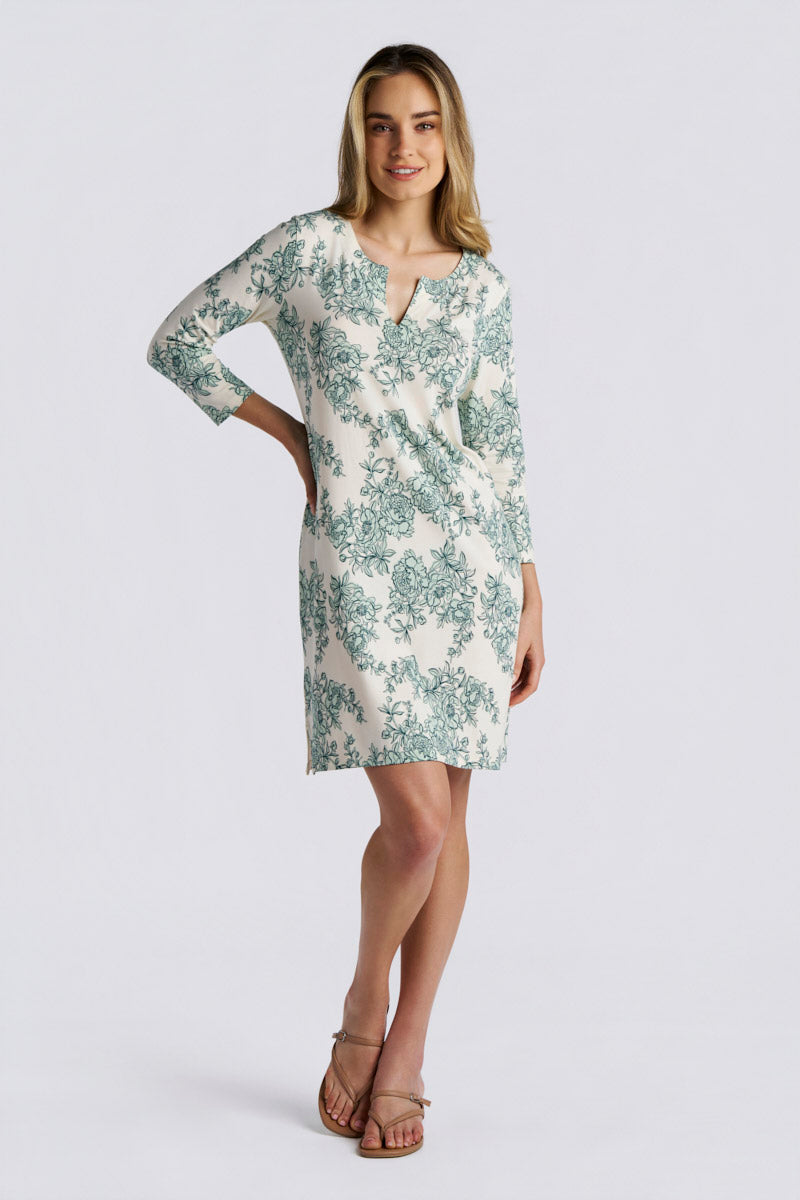 Women's Oceanside Tunic Dress | Vanilla Bouquet
