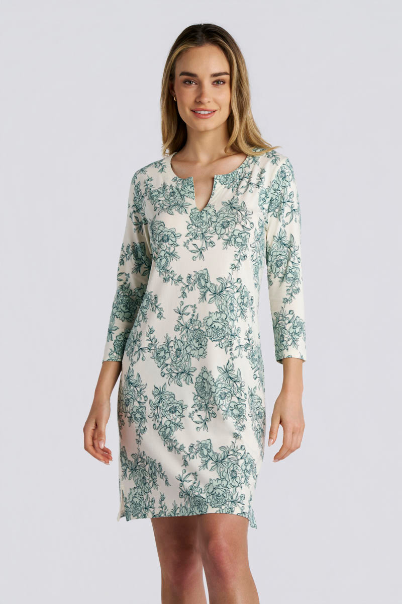 Women's Oceanside Tunic Dress | Vanilla Bouquet