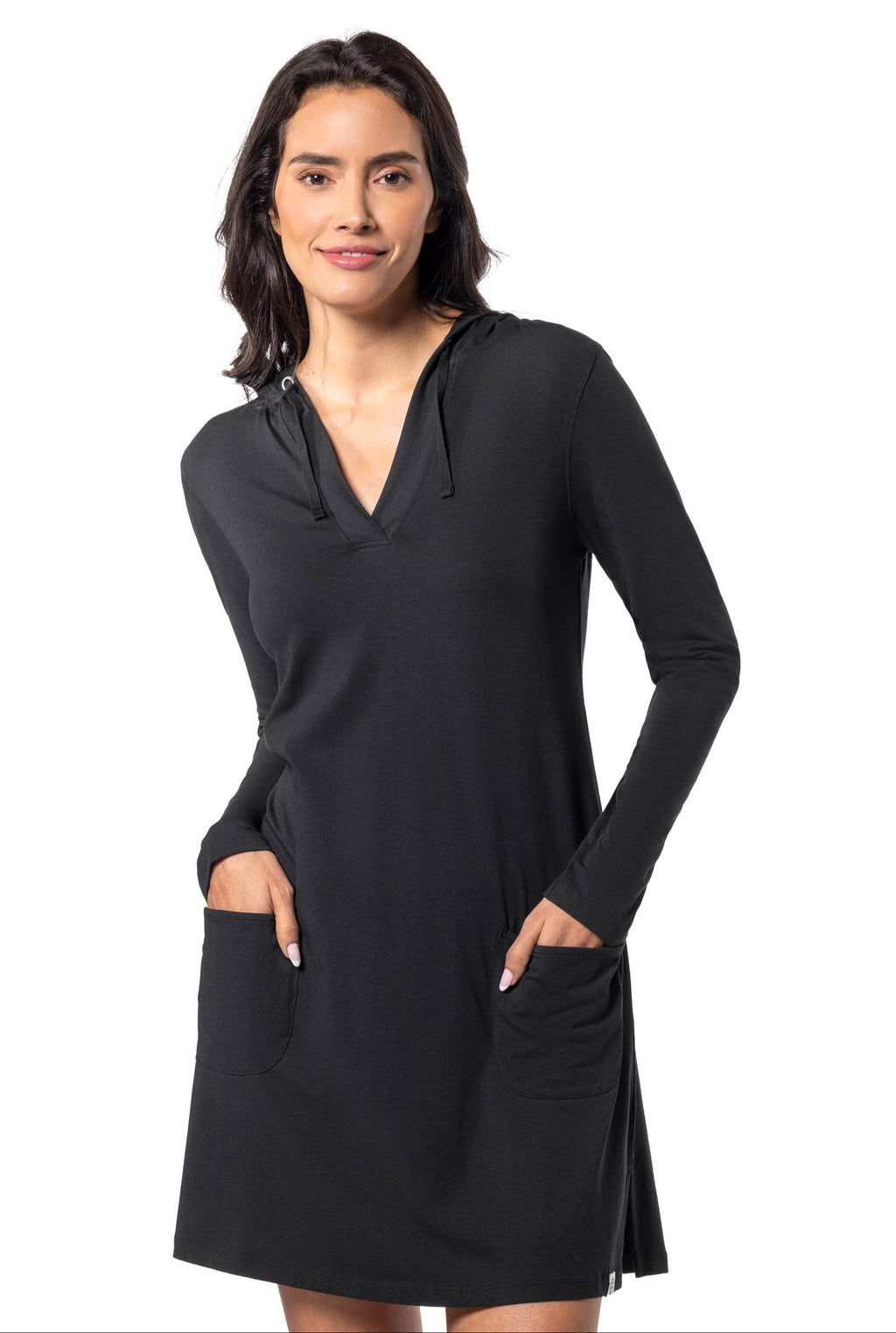 Women's Catalina Cover-Up Dress with Pockets | Black
