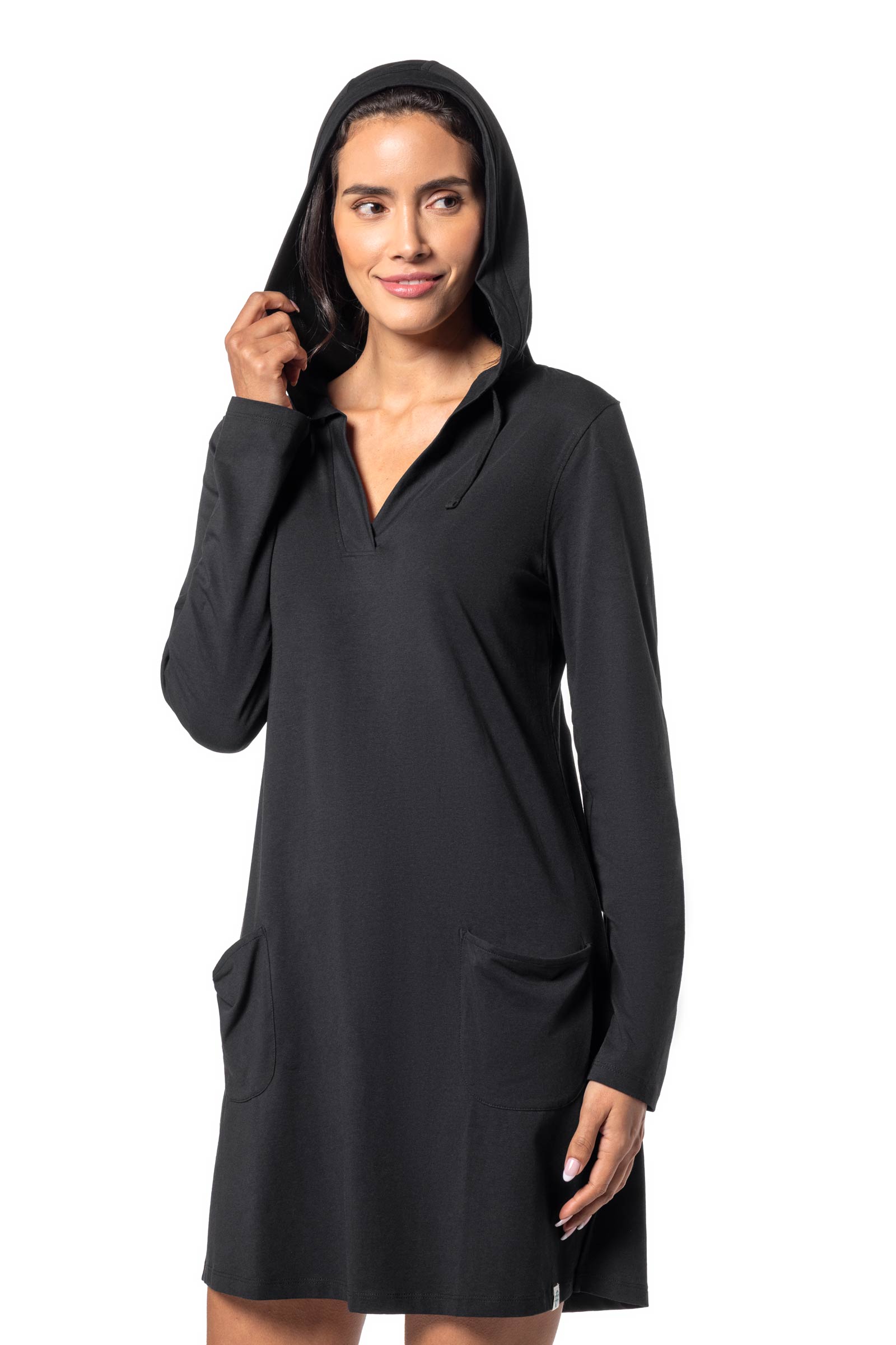 Women's Catalina Cover-Up Dress with Pockets | Black
