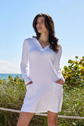 Women's Catalina Cover-Up Dress with Pockets | White