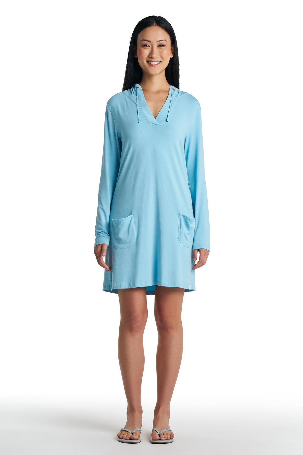 Women's Catalina Cover-Up Dress with Pockets | Arctic Blue
