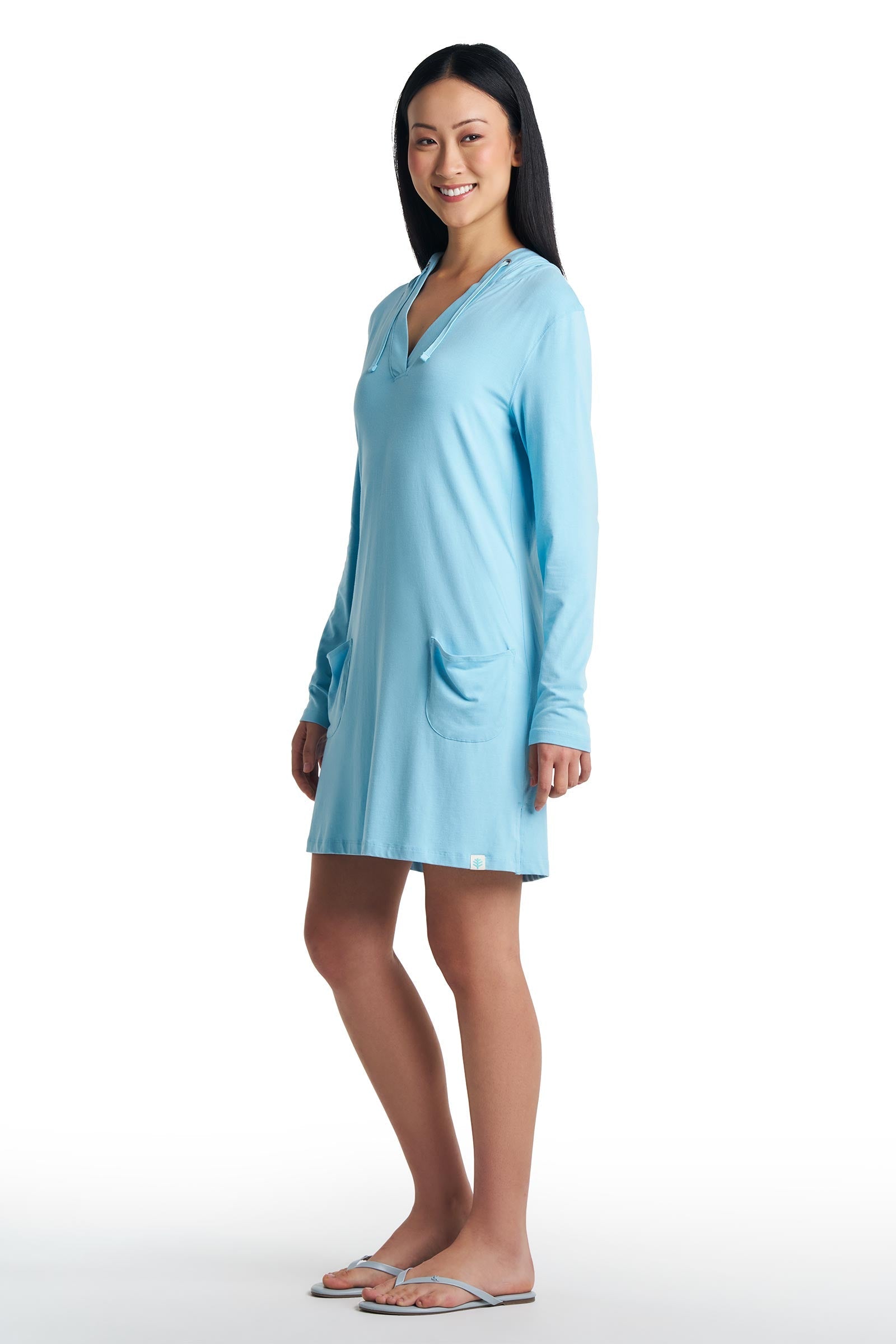 Women's Catalina Cover-Up Dress with Pockets | Arctic Blue