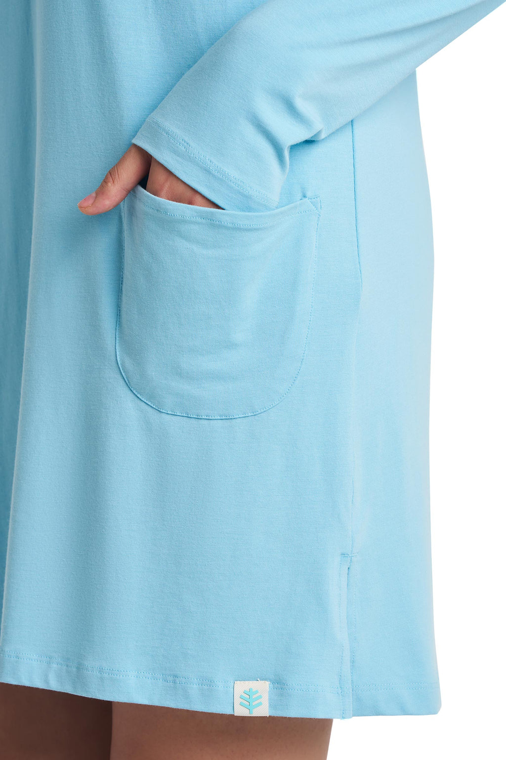 Women's Catalina Cover-Up Dress with Pockets | Arctic Blue