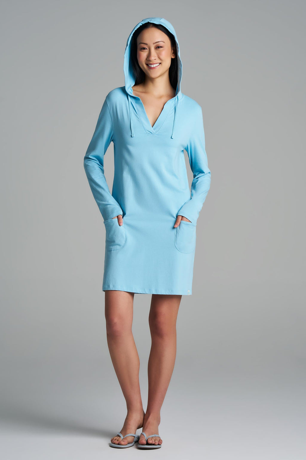 Women's Catalina Cover-Up Dress with Pockets | Arctic Blue