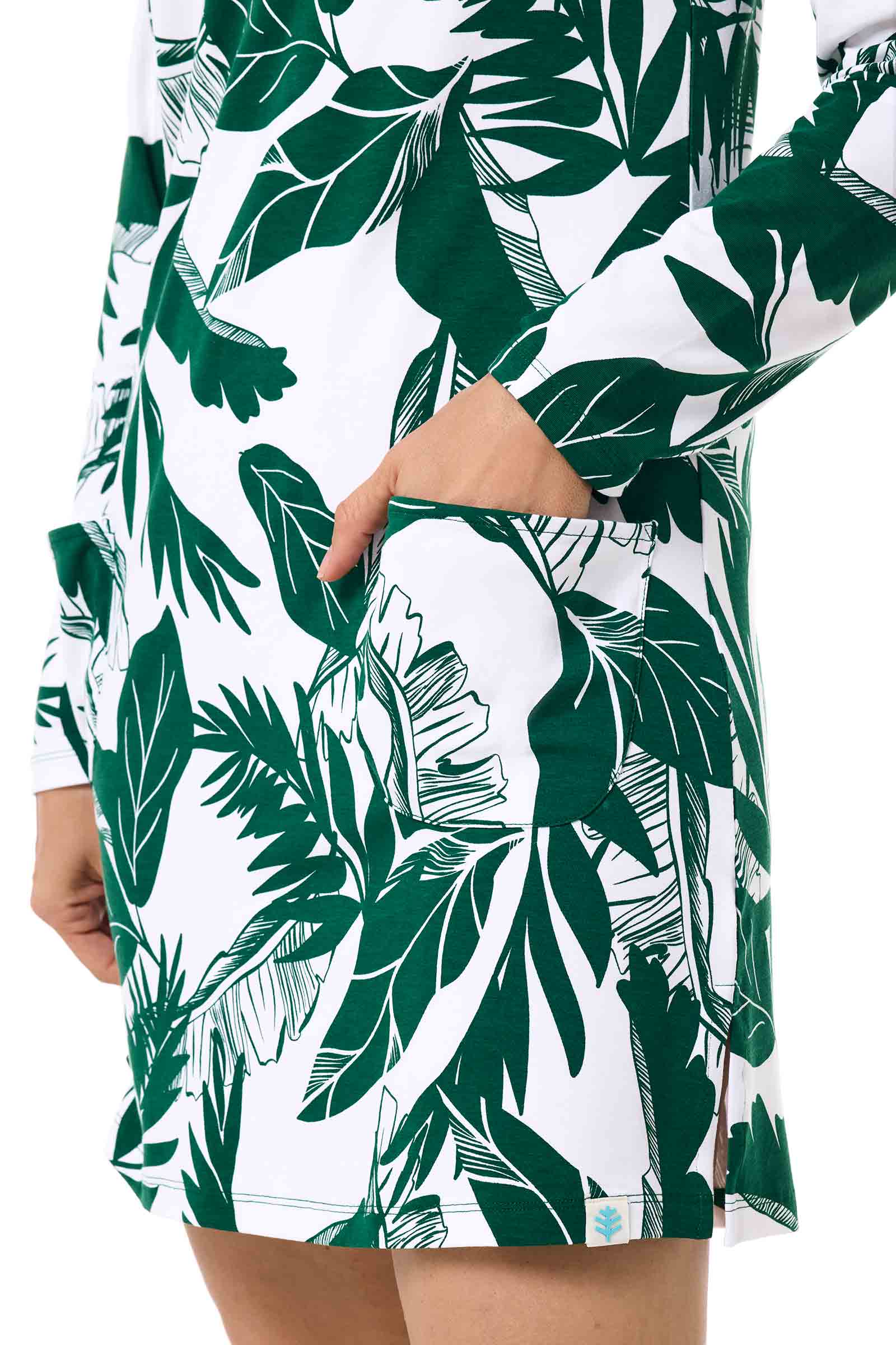 Women's Catalina Cover-Up Dress with Pockets | Eden Green Palm Paradise