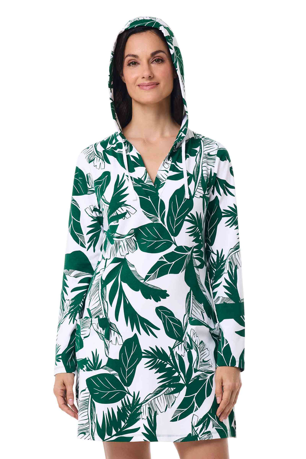 Women's Catalina Cover-Up Dress with Pockets | Eden Green Palm Paradise