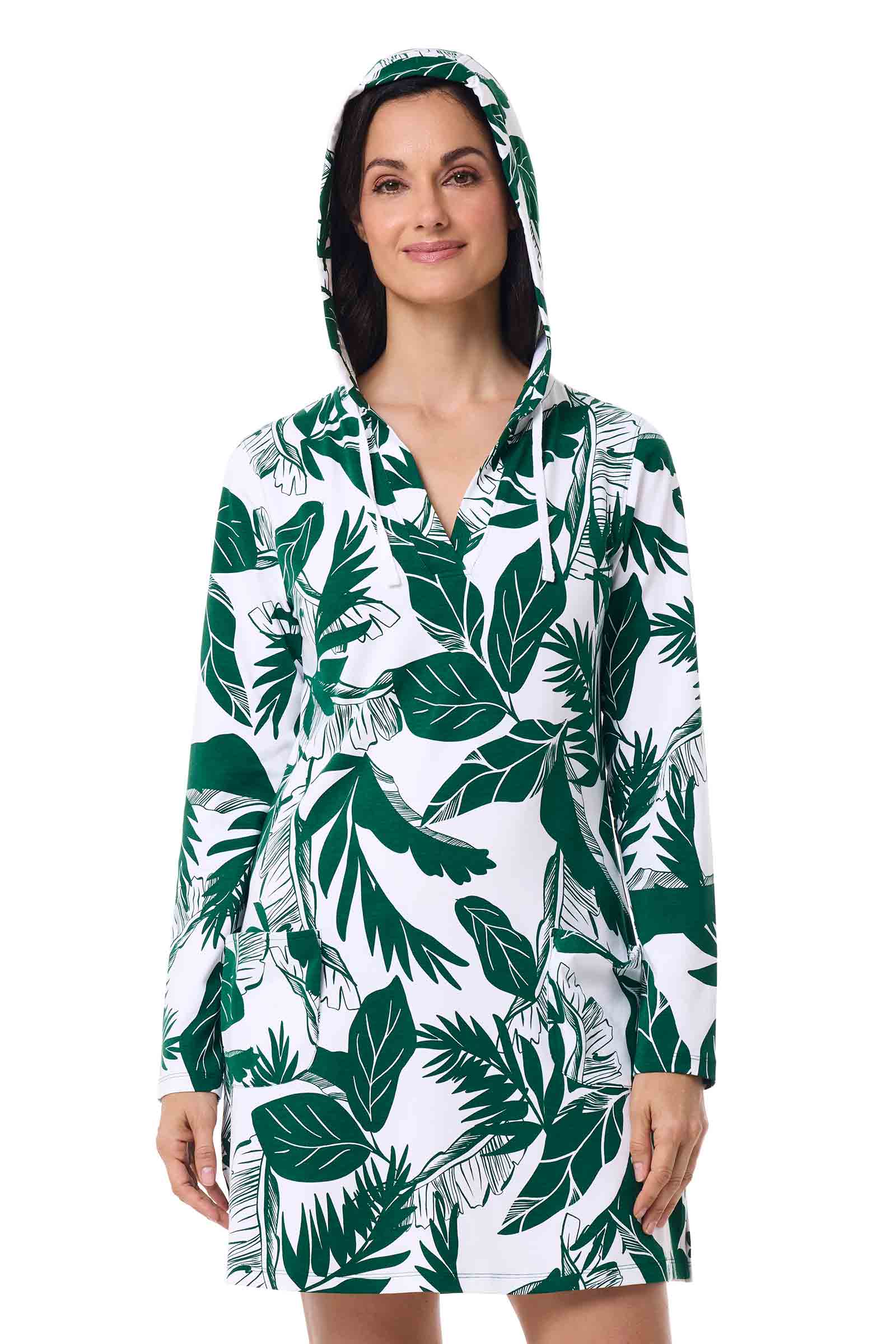Women's Catalina Cover-Up Dress with Pockets | Eden Green Palm Paradise