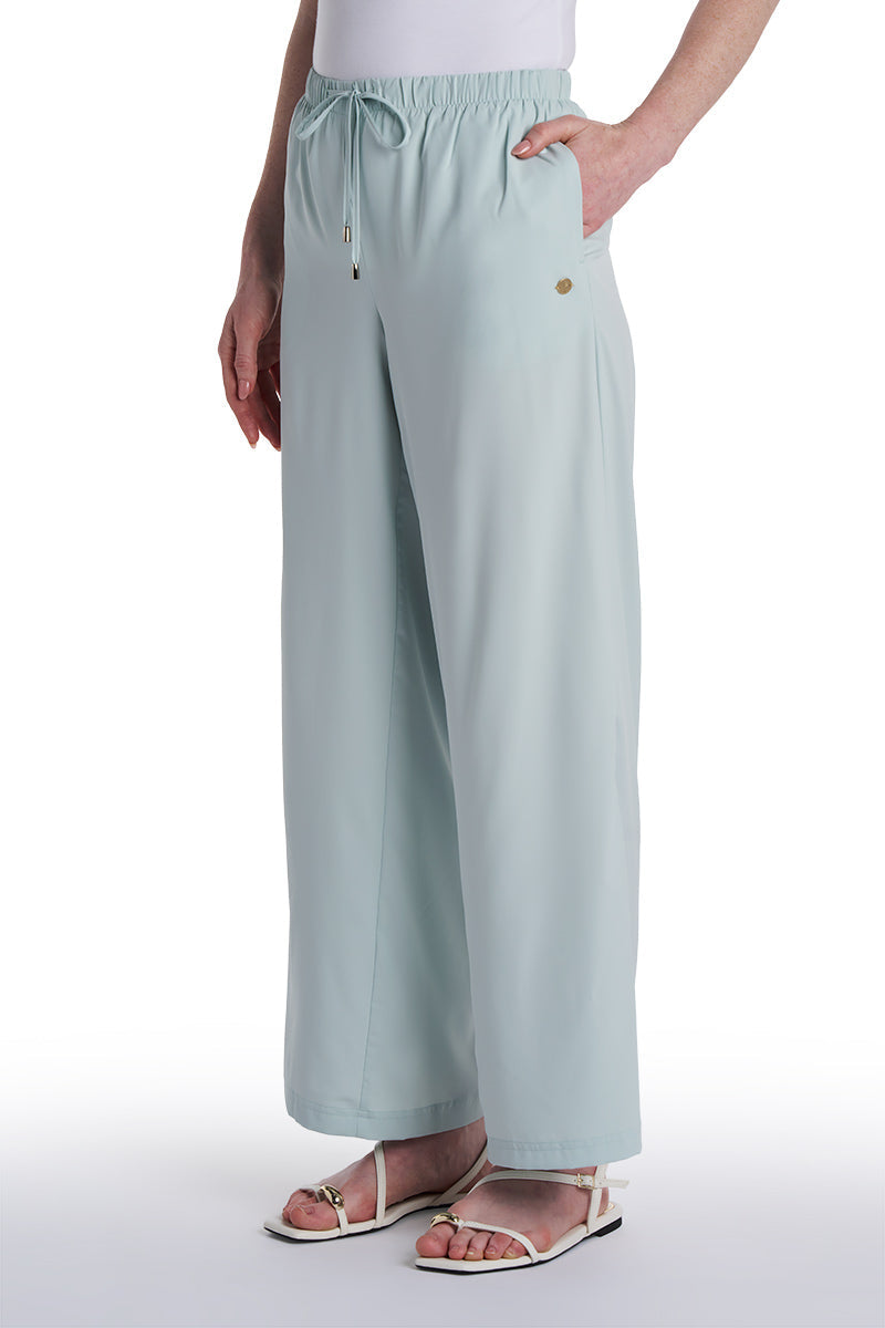 Women's Petra Wide Leg Pant | Misty Aqua