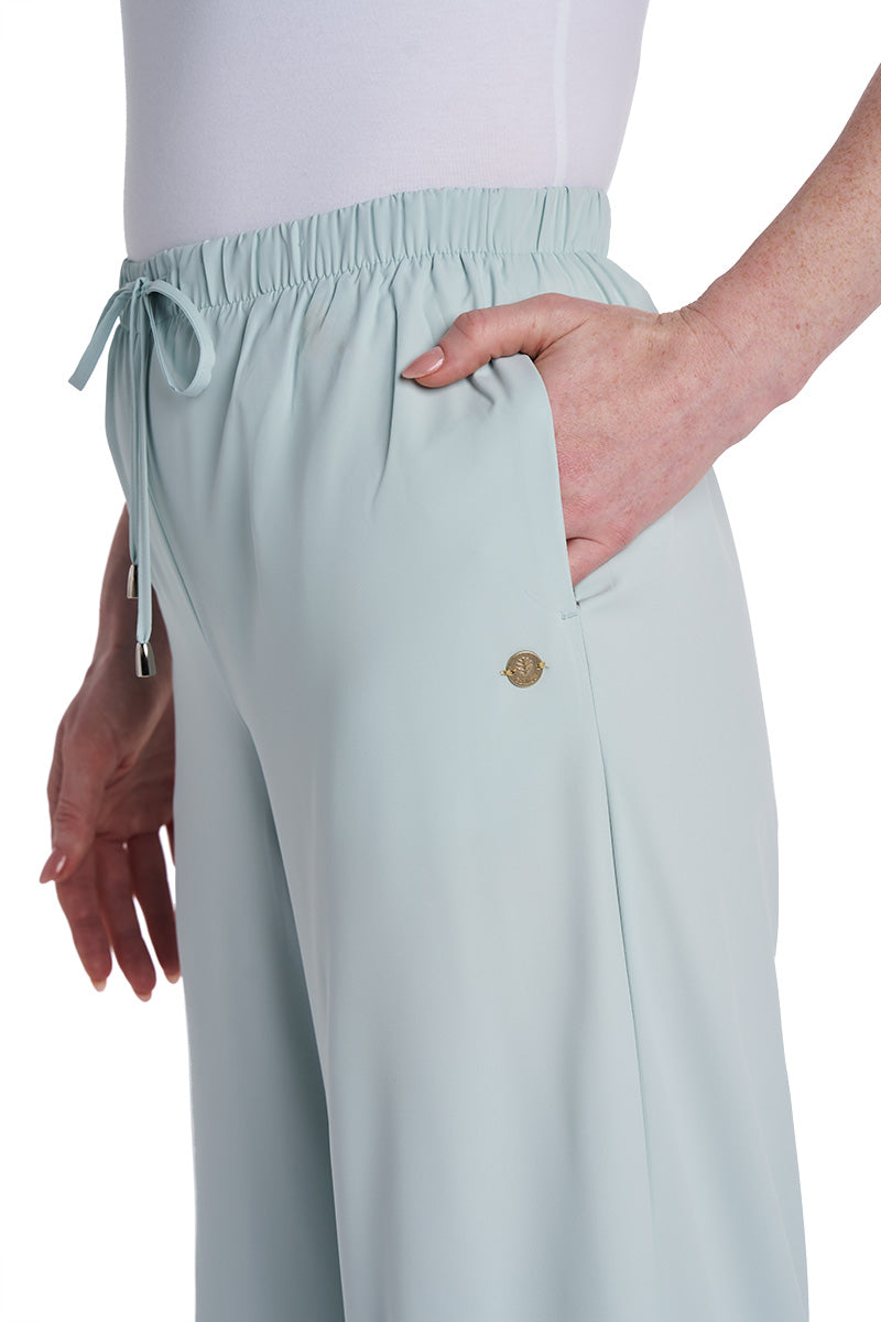 Women's Petra Wide Leg Pant | Misty Aqua