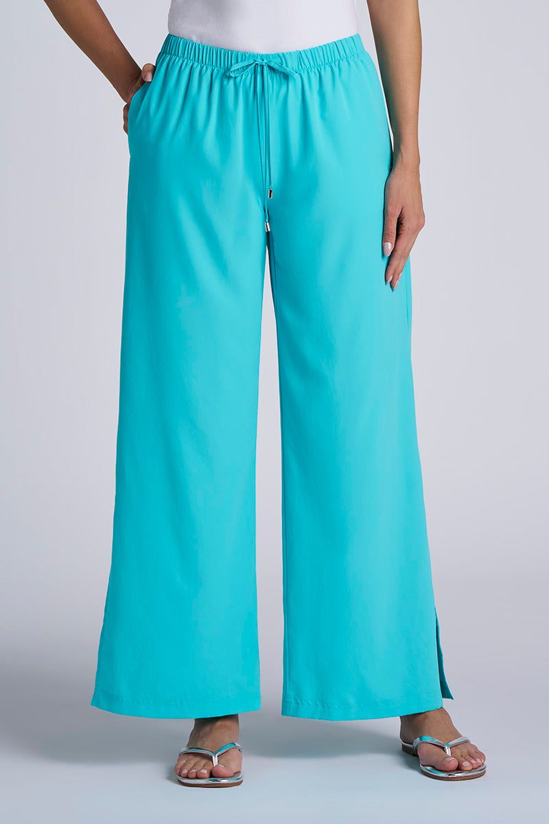 Women's Petra Wide Leg Pant | Coolibar Blue