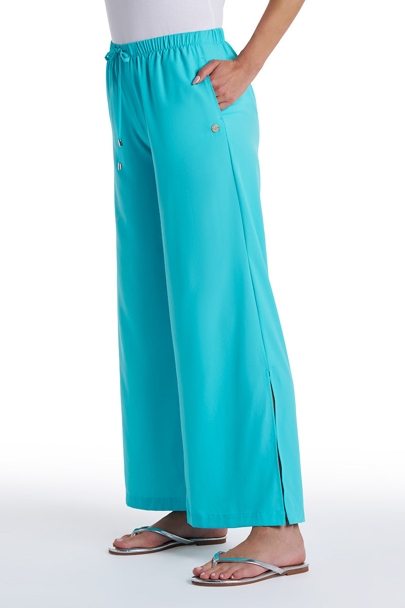 Women's Petra Wide Leg Pant | Coolibar Blue