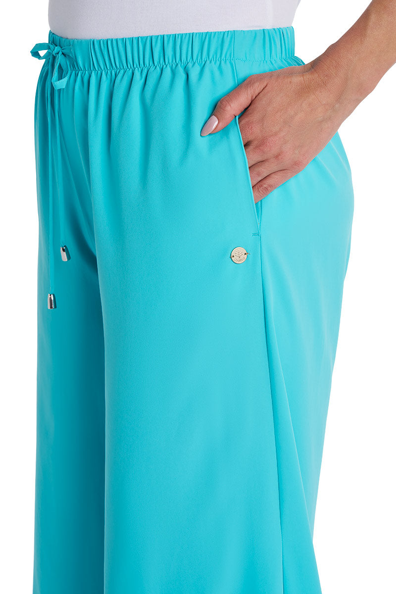 Women's Petra Wide Leg Pant | Coolibar Blue