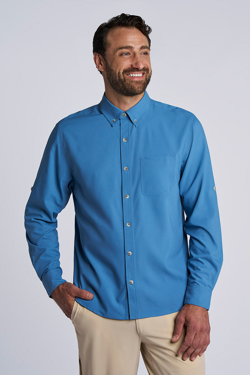 Men's Aricia Long Sleeve Shirt | Blue Dusk