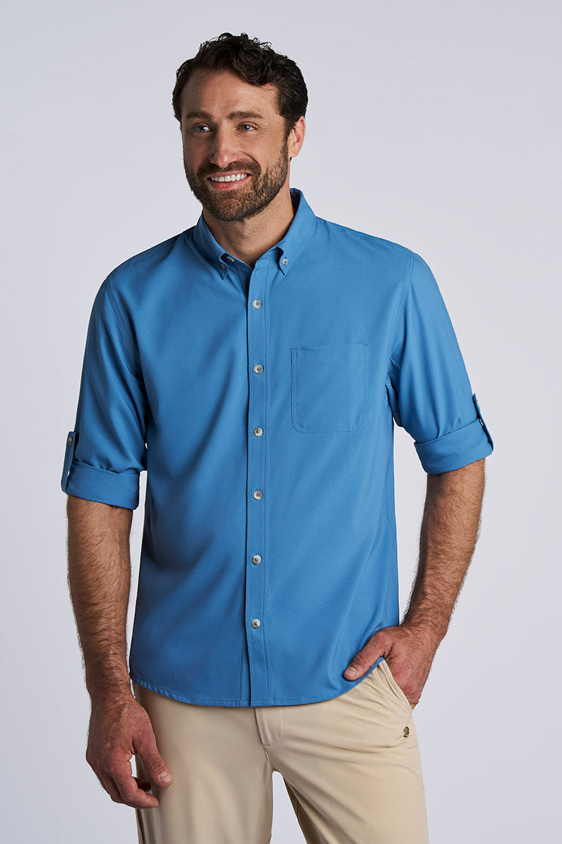 Men's Aricia Long Sleeve Shirt | Blue Dusk