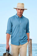 Men's Aricia Long Sleeve Shirt | Blue Dusk