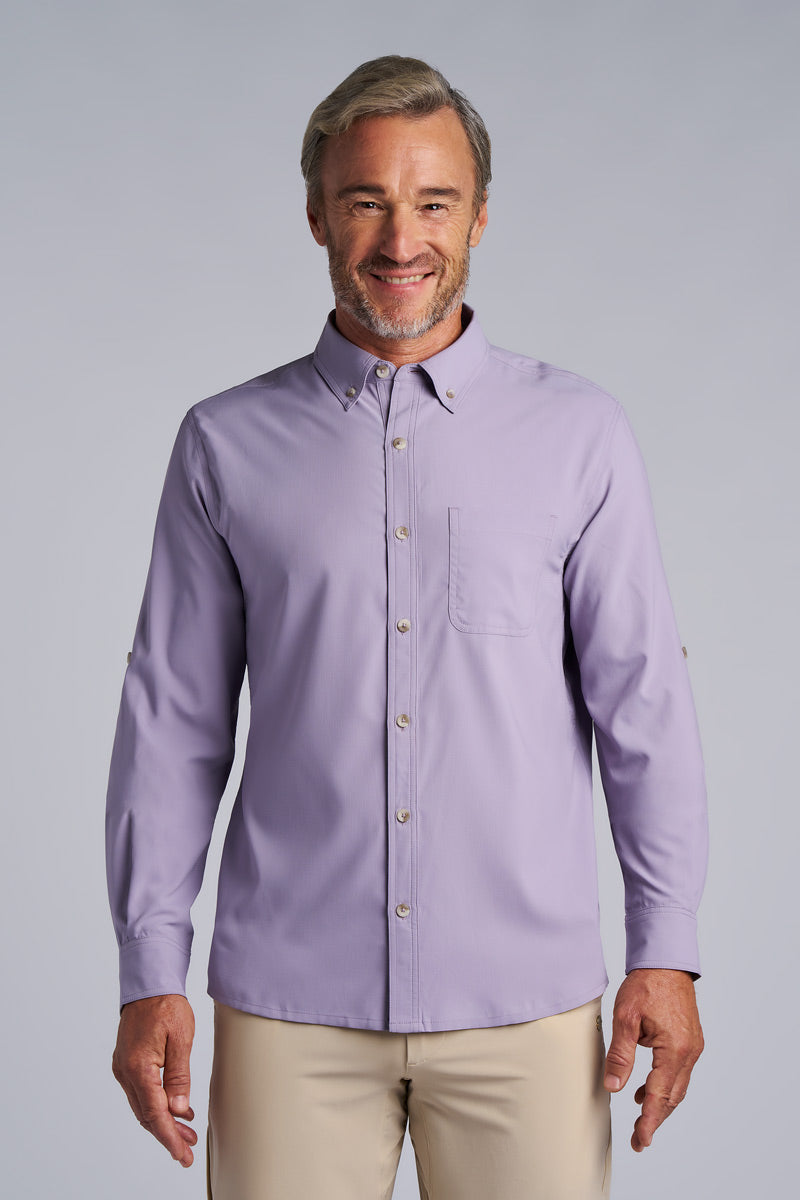 Men's Aricia Long Sleeve Shirt | Lavender Gray