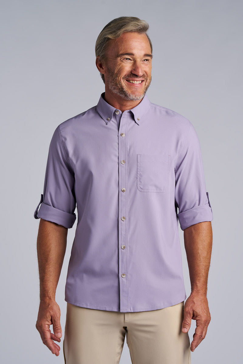 Men's Aricia Long Sleeve Shirt | Lavender Gray