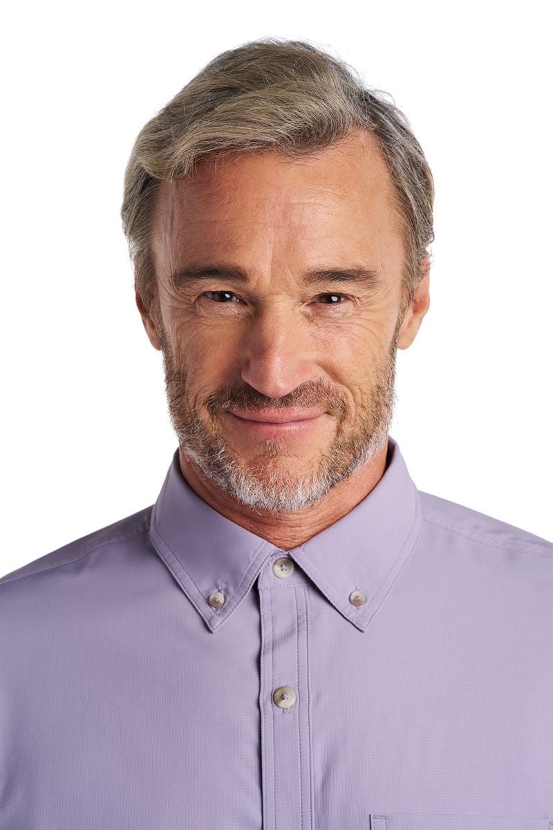 Men's Aricia Long Sleeve Shirt | Lavender Gray