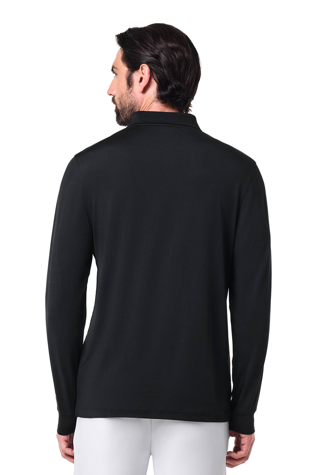 Men's Erodym Long Sleeve Sports Polo | Black