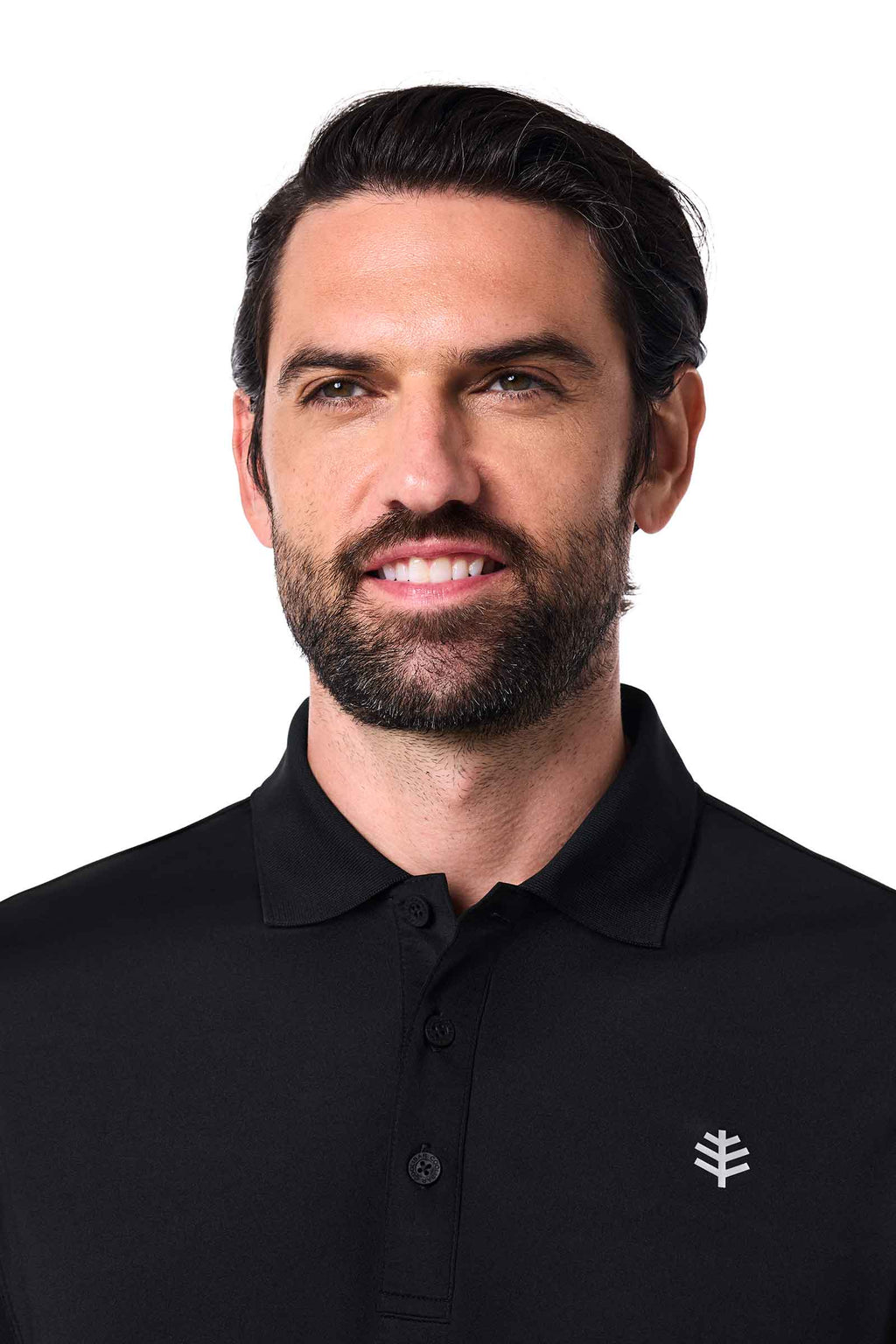 Men's Erodym Long Sleeve Sports Polo | Black