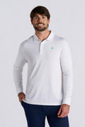Men's Erodym Long Sleeve Sports Polo | White