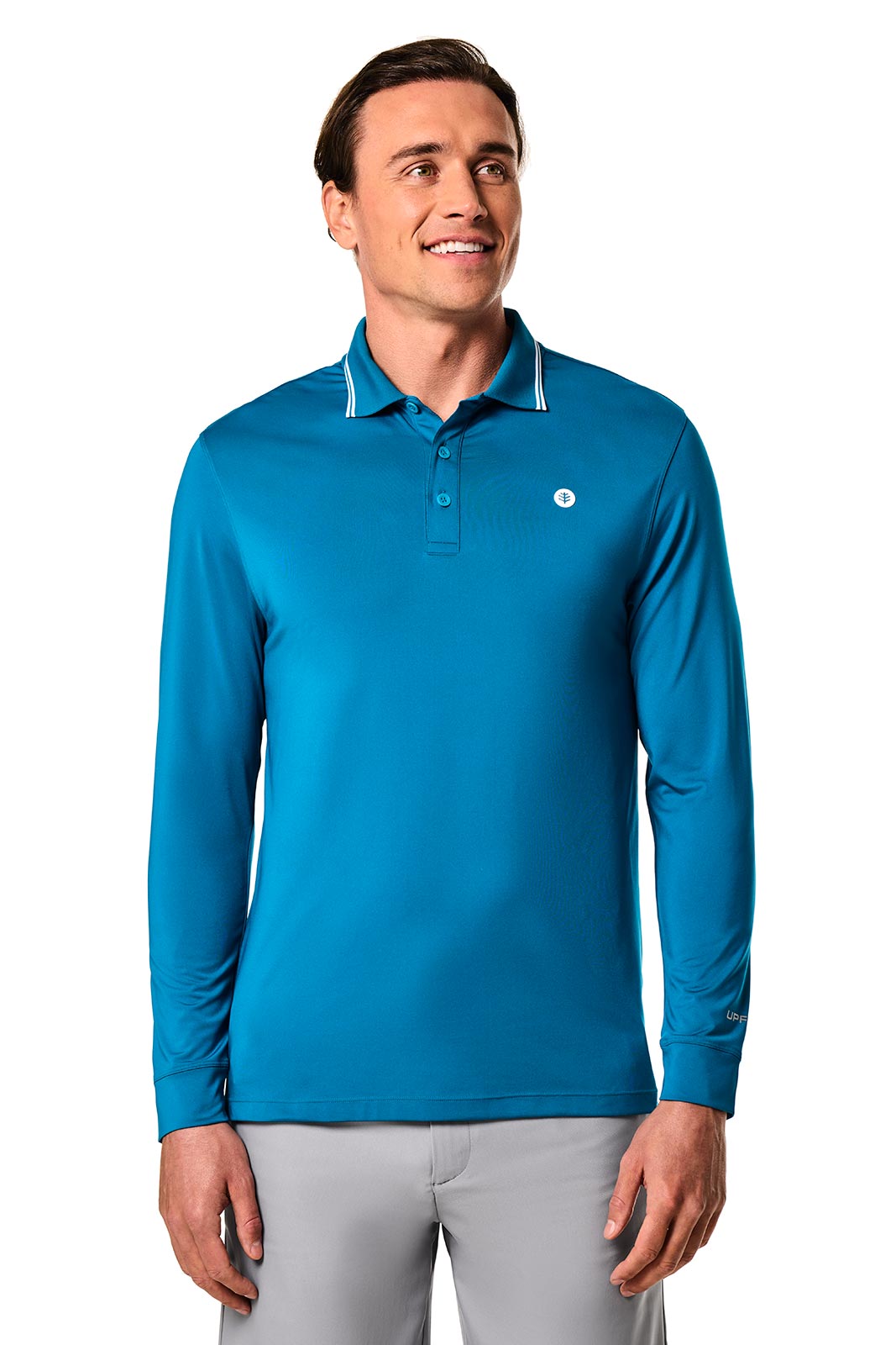 Men's Erodym Long Sleeve Sports Polo | Bluejay