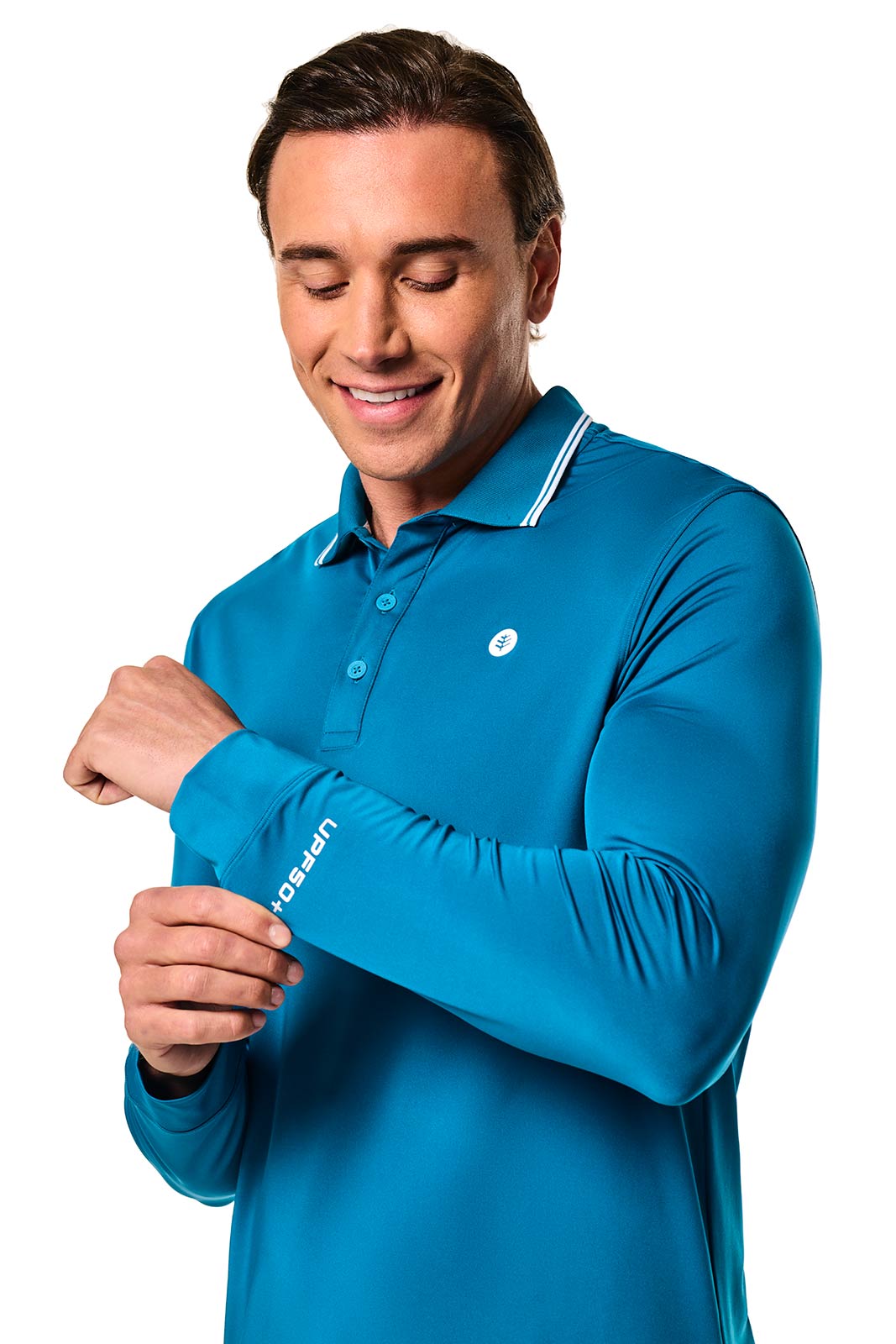 Men's Erodym Long Sleeve Sports Polo | Bluejay
