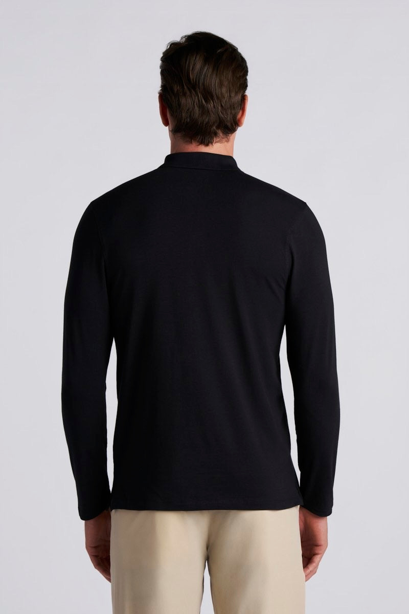 Men's Coppitt Long Sleeve Weekend Polo | Black