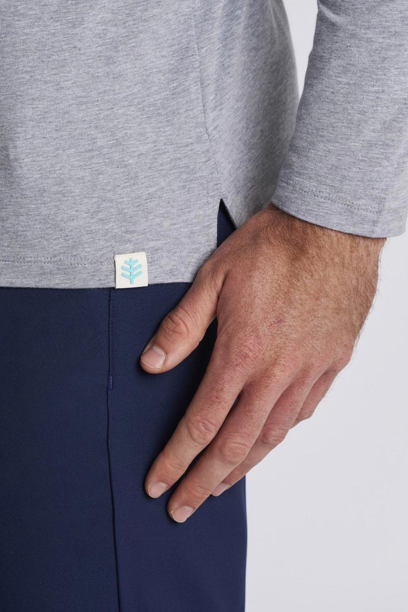 Men's Coppitt Long Sleeve Weekend Polo | Grey Heather