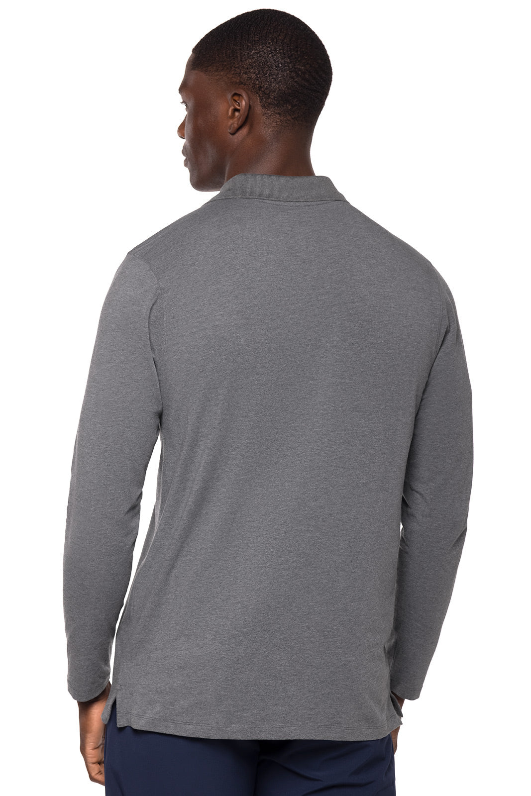 Men's Coppitt Long Sleeve Weekend Polo | Charcoal