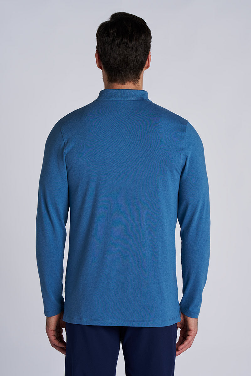 Men's Coppitt Long Sleeve Weekend Polo | Blue Dusk
