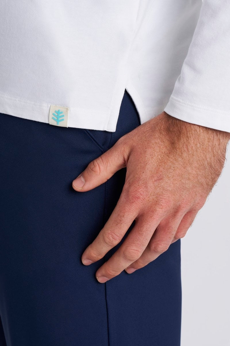 Men's Coppitt Long Sleeve Weekend Polo | White