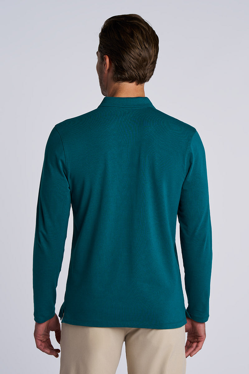 Men's Coppitt Long Sleeve Weekend Polo | Transformative Teal