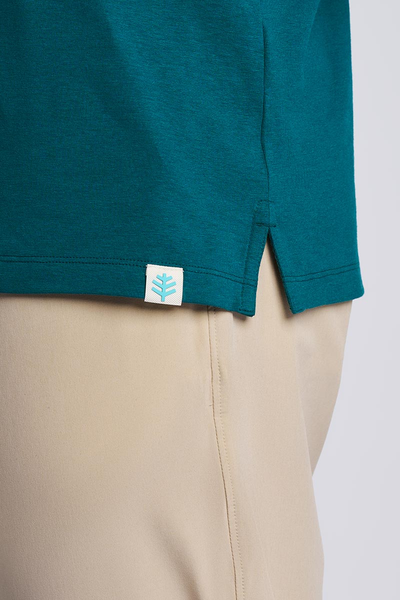 Men's Coppitt Long Sleeve Weekend Polo | Transformative Teal