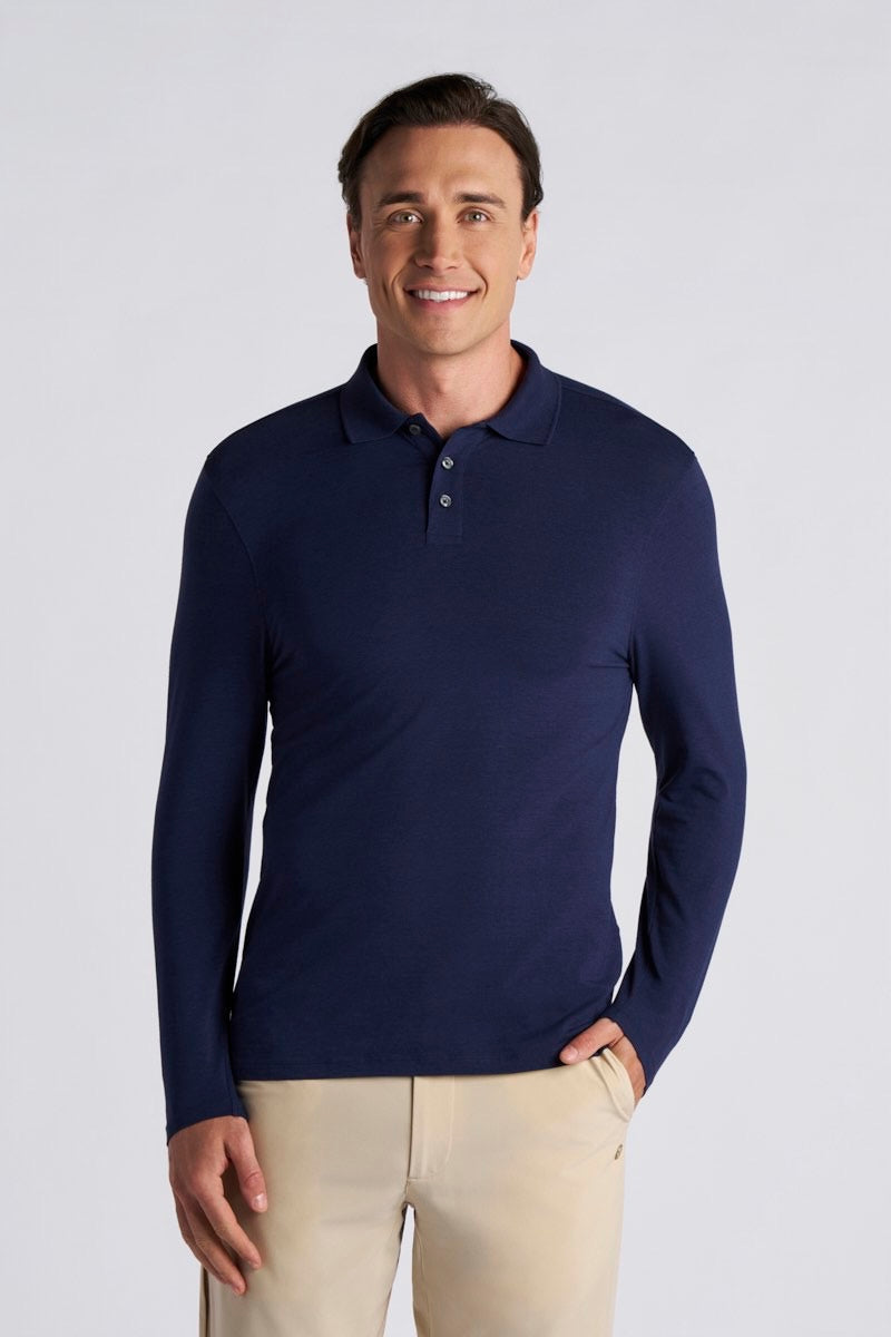 Men's Coppitt Long Sleeve Weekend Polo | Navy