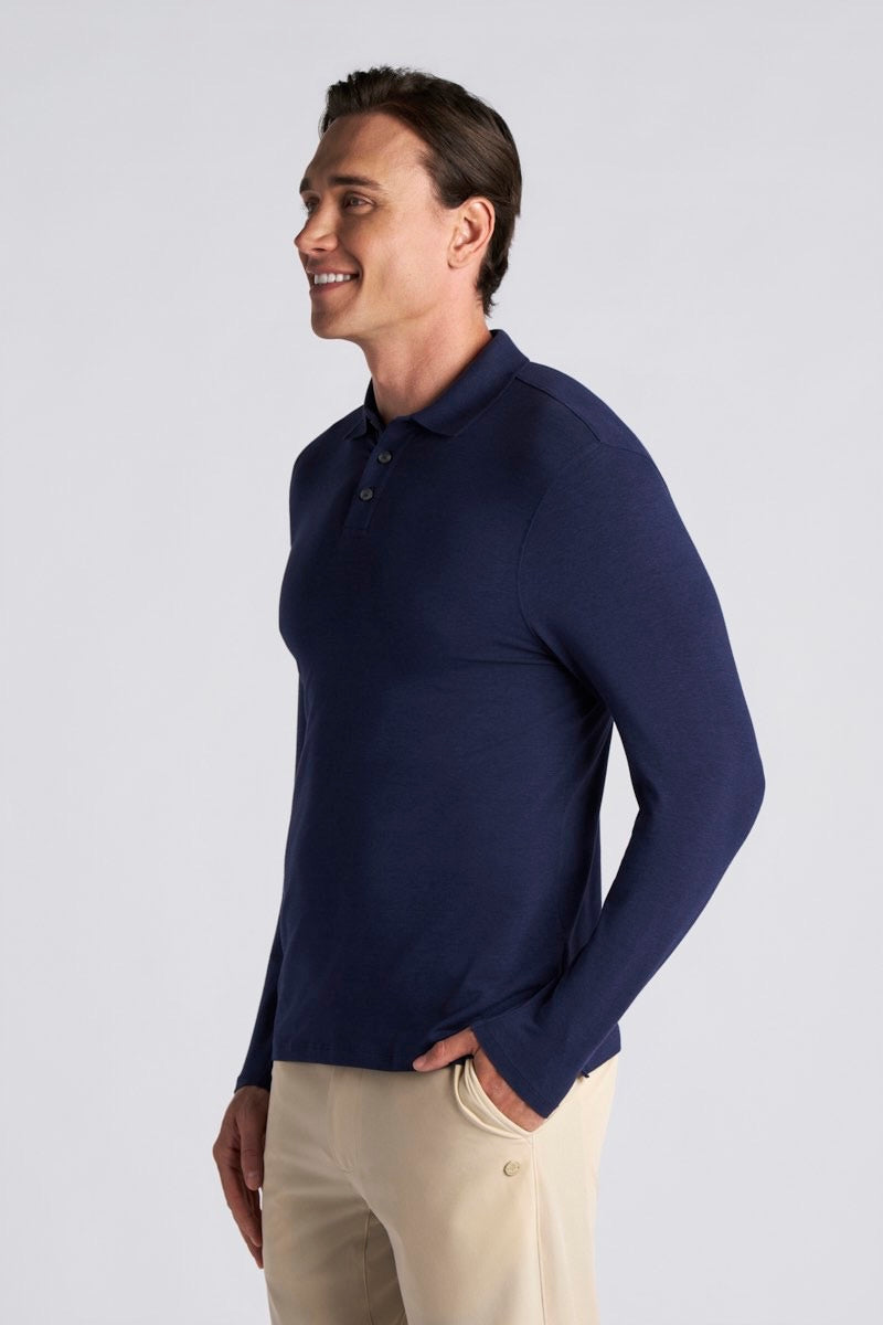 Men's Coppitt Long Sleeve Weekend Polo | Navy