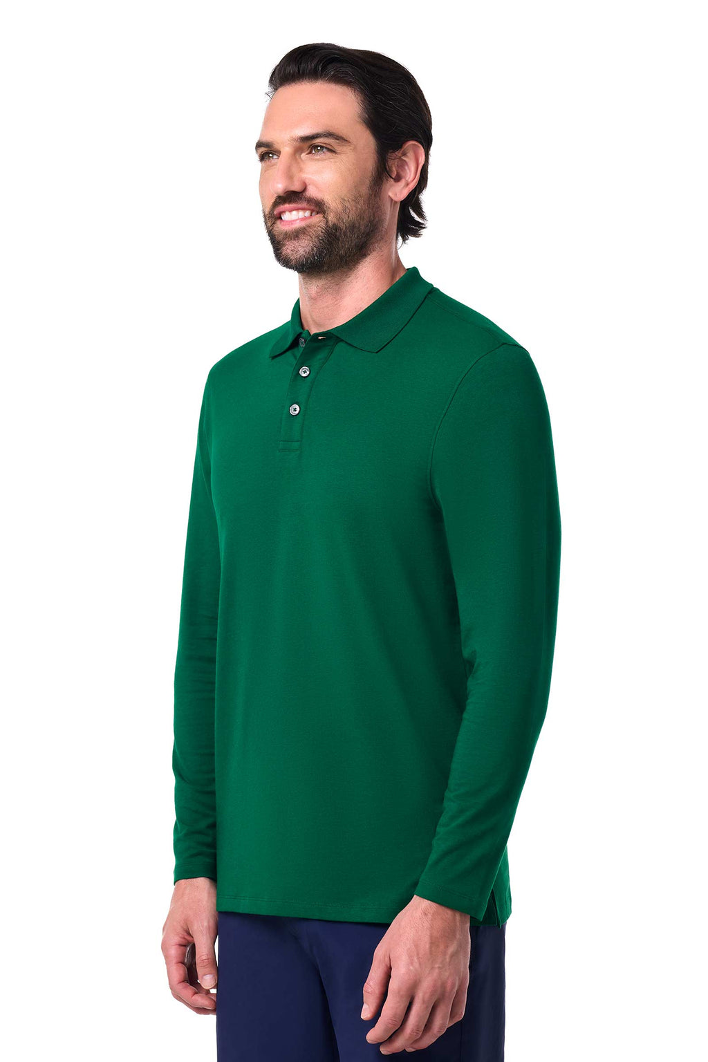 Men's Coppitt Long Sleeve Weekend Polo | Eden Green