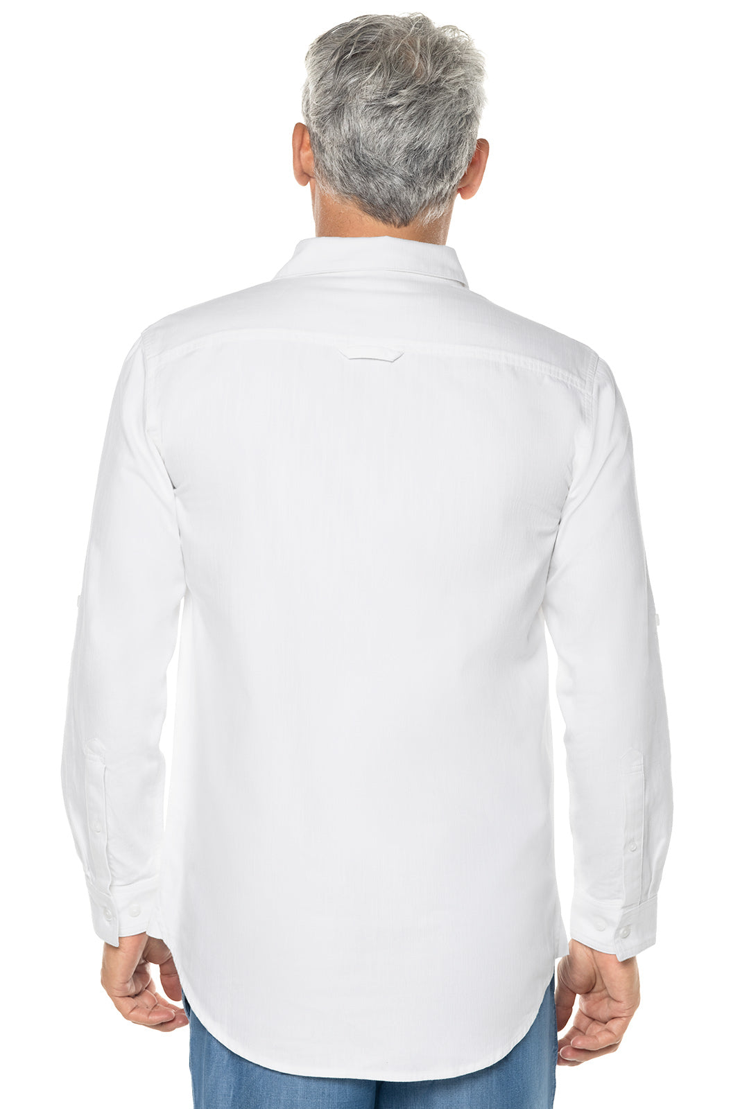 Men's Carson Chambray Long Sleeve Shirt | White Chambray