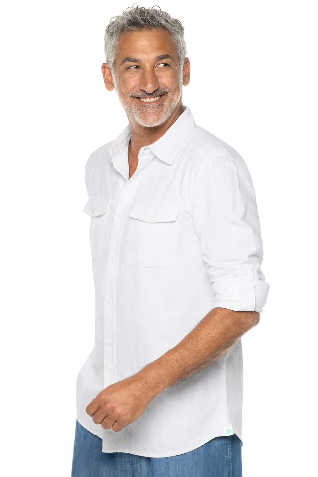 Men's Carson Chambray Long Sleeve Shirt | White Chambray